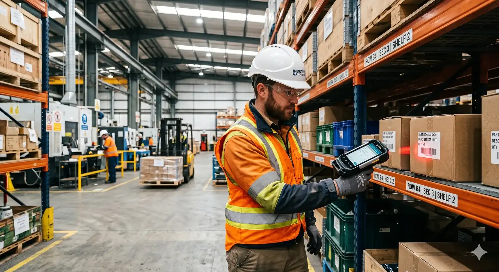 Línea industrial con trazabilidad de cestones y código de barras